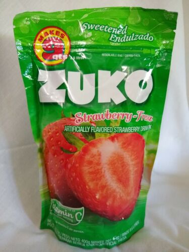 Zuko Bebida instantánea en polvo de Fresa | Paquete familiar